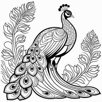 Peacock Coloring Book