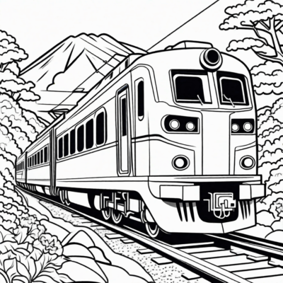 Train Coloring Page to Print