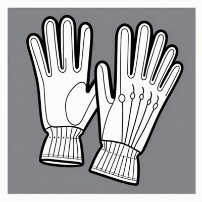 Glove Coloring Page