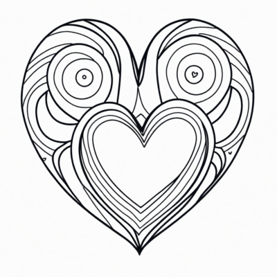 heart coloring page to print