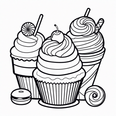 sweets coloring book