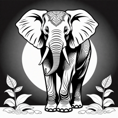 Elephant Coloring Book