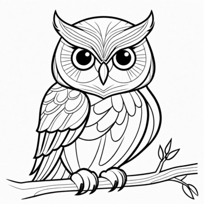 Owl Coloring Page to Print