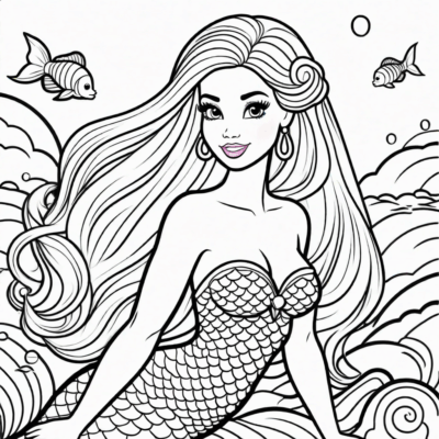 Barbie Mermaid Coloring Book