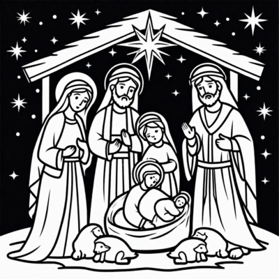 Nativity Coloring Book