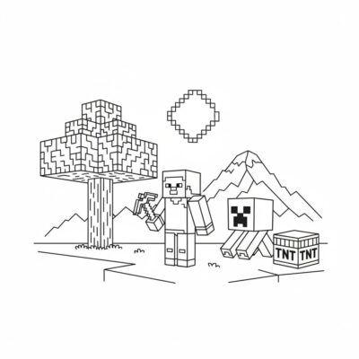 Minecraft Coloring Book