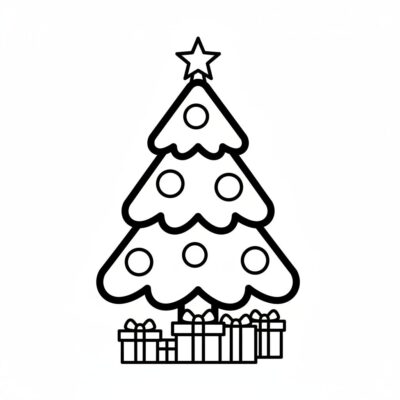 Christmas Tree Coloring Page to Print