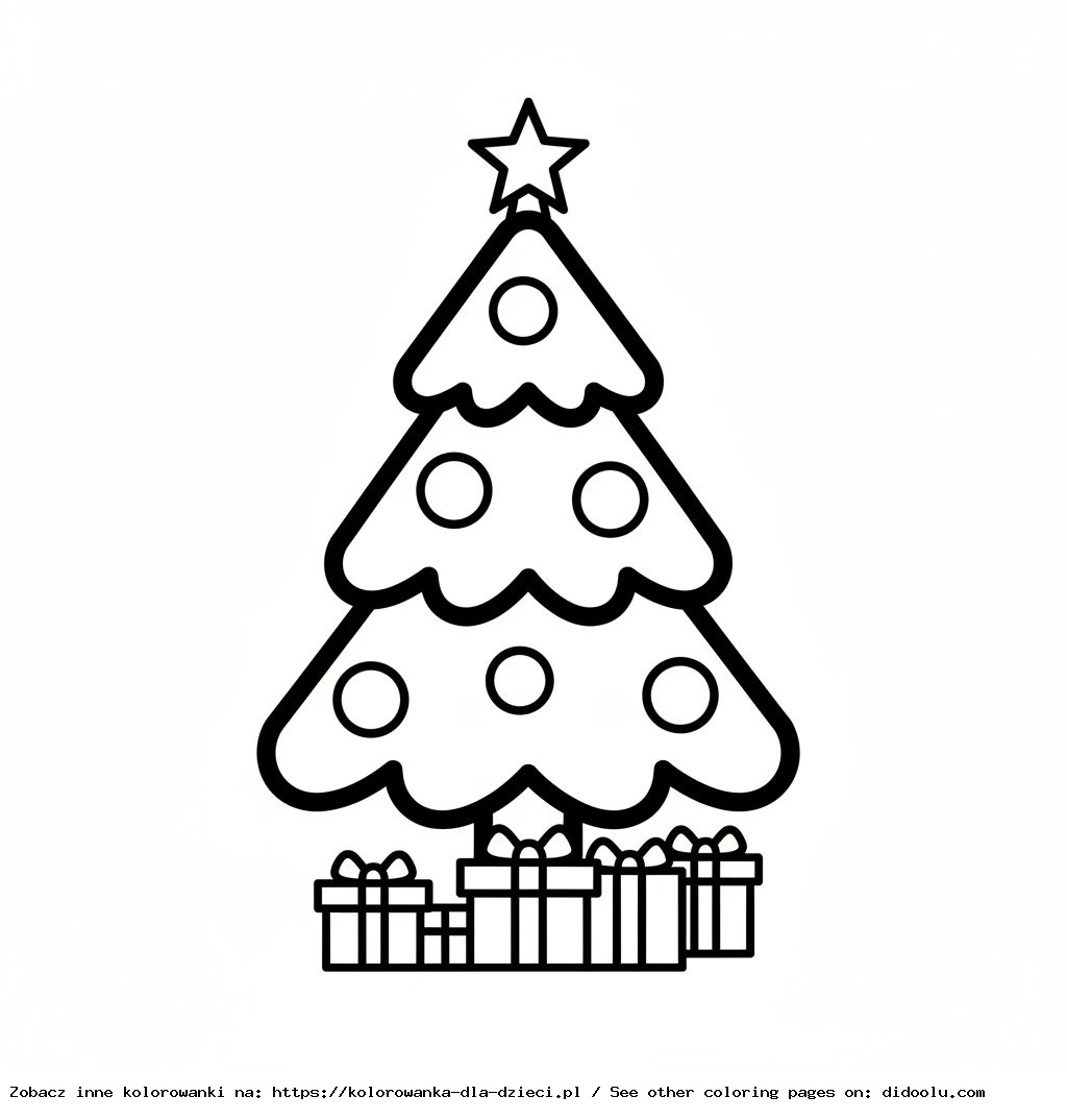 Christmas Tree Coloring Page to Print
