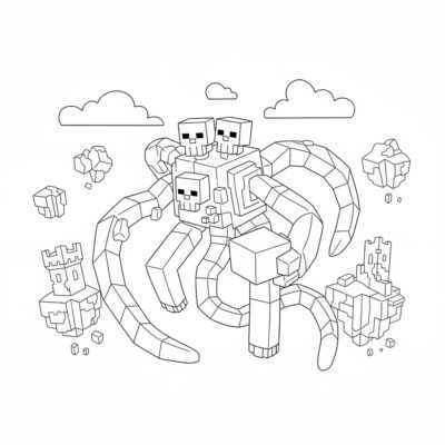 Minecraft Wither Storm Coloring Book