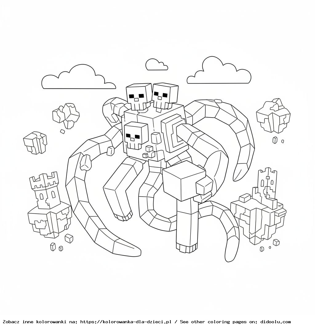 Minecraft Wither Storm Coloring Book