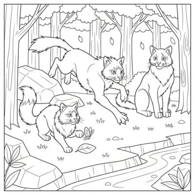Warriors Cats Coloring Book