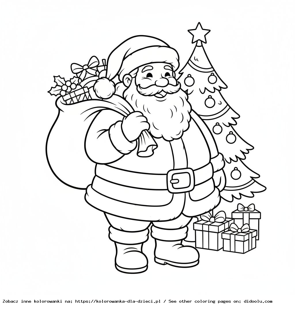 Christmas Coloring Book Santa