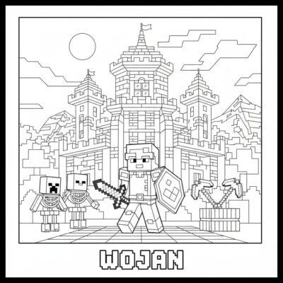 Minecraft Wojan Coloring Book