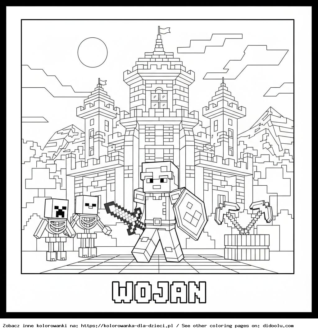 Minecraft Wojan Coloring Book