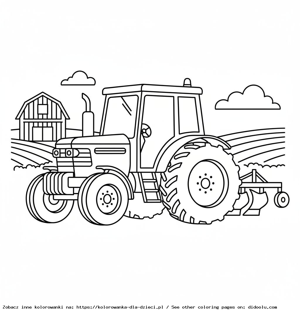 Tractor Coloring Book Agricultural Machines