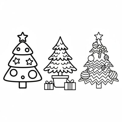 printable Christmas tree coloring pages