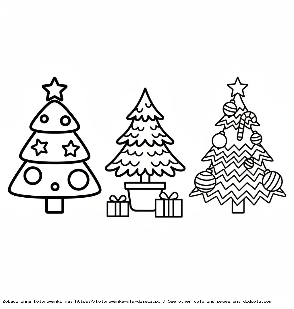 printable Christmas tree coloring pages