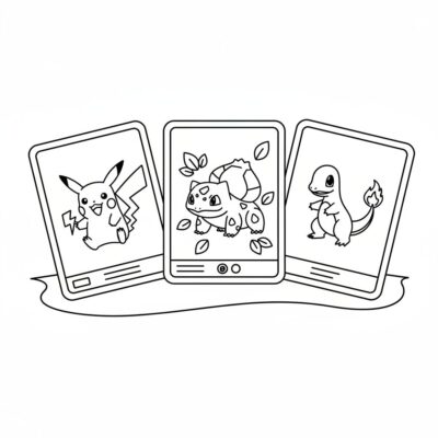Pokémon Coloring Cards to Print