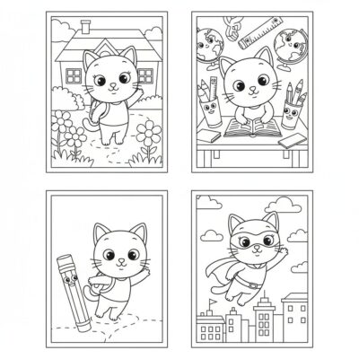 Printable Coloring Pages Kicia Kocia