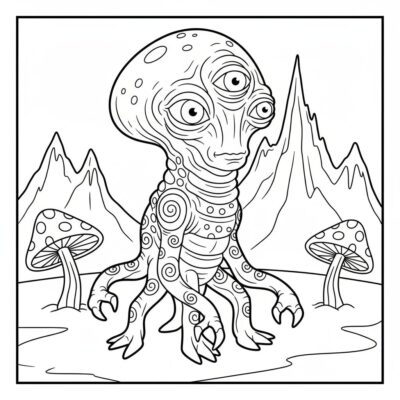 Little Aliens Coloring Book