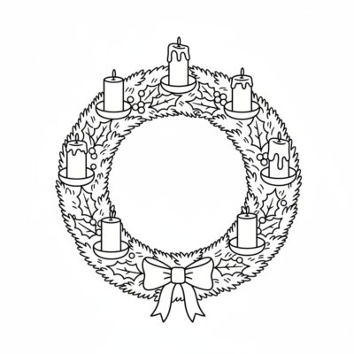 Advent Wreath Coloring Page