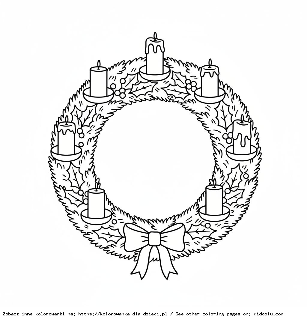 Advent Wreath Coloring Page