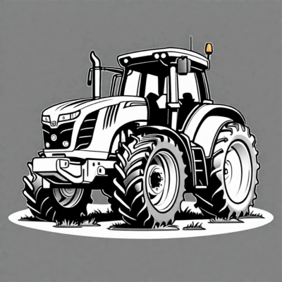 Tractor Coloring Book Agricultural Machines