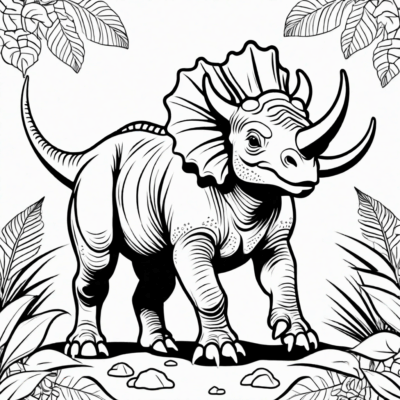 Triceratops Coloring Page