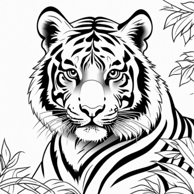 Tiger Coloring Page to Print