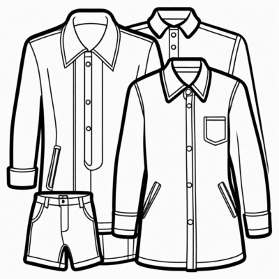 Clothing Coloring Book