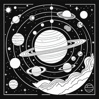 Solar System Coloring Book in Polish