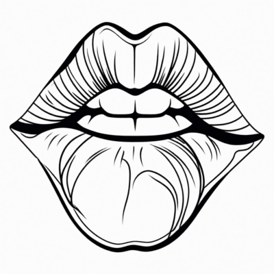 lips coloring book