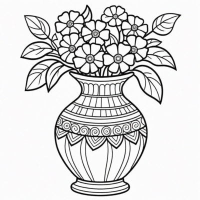 vase coloring page