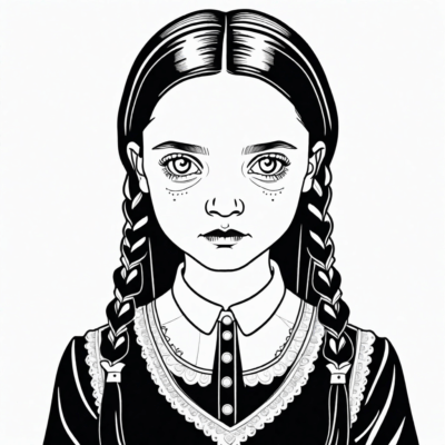 Wednesday Addams Coloring Book