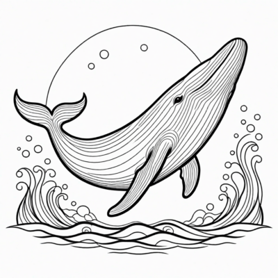 whale coloring book