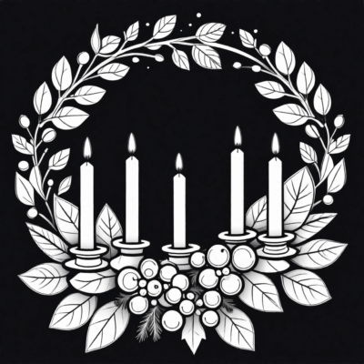 Advent Wreath Coloring Page
