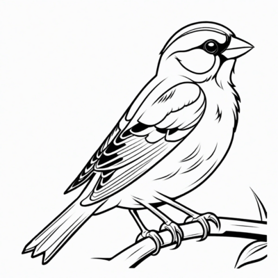 Sparrow Coloring Book