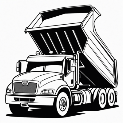Dump Truck Coloring Book