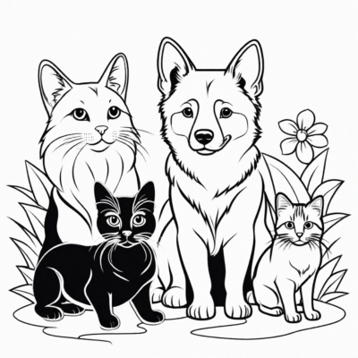 Pet Animals Coloring Pages