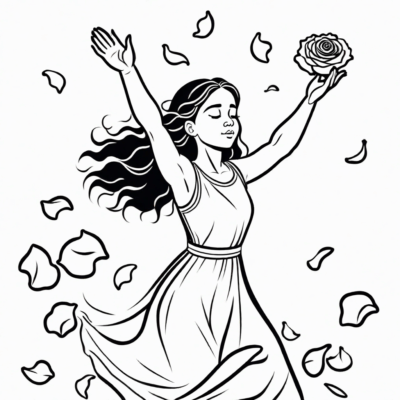 Corpus Christi – Girl Throwing Rose Petals