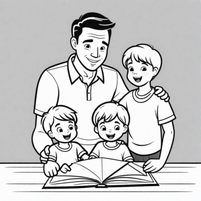 Father’s Day – children give dad a card