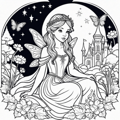 Blue Fairy Tale Coloring Book
