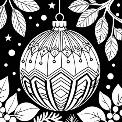 Printable Christmas Ornament Coloring Page