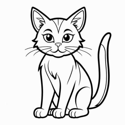 cartoon cat coloring book