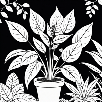 Plant Coloring Book
