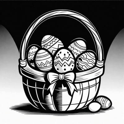 Easter Basket Coloring Page