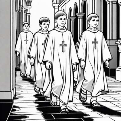 Altar boys in the Corpus Christi procession