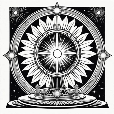 Radiant Monstrance Coloring Book – A Colorful and Luminous Experience