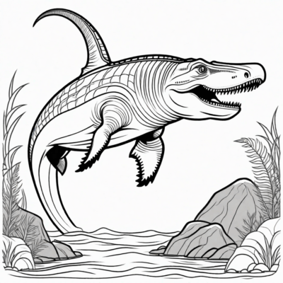 Mosasaurus Coloring Book