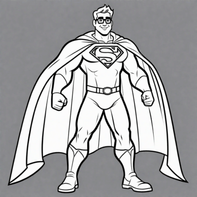Super Dad – Hero in a Cape Coloring Book